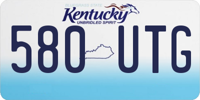 KY license plate 580UTG