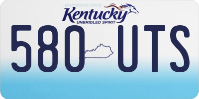 KY license plate 580UTS