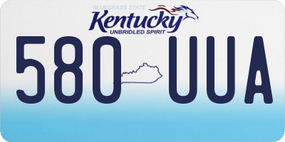 KY license plate 580UUA