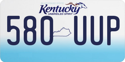 KY license plate 580UUP