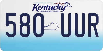 KY license plate 580UUR