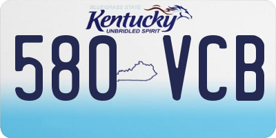 KY license plate 580VCB