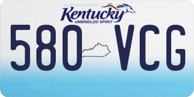 KY license plate 580VCG