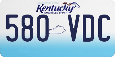 KY license plate 580VDC
