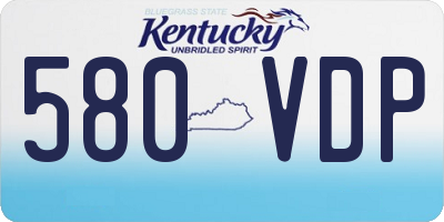 KY license plate 580VDP