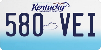KY license plate 580VEI