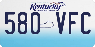 KY license plate 580VFC