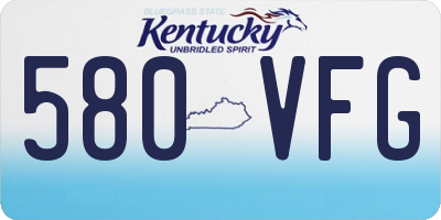 KY license plate 580VFG