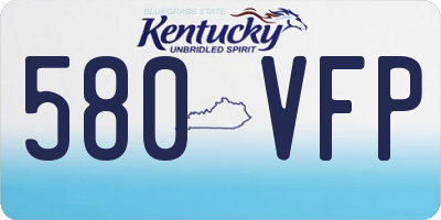 KY license plate 580VFP