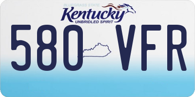 KY license plate 580VFR