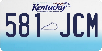 KY license plate 581JCM