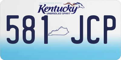 KY license plate 581JCP