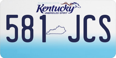 KY license plate 581JCS