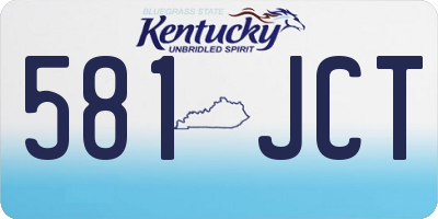 KY license plate 581JCT