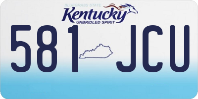 KY license plate 581JCU