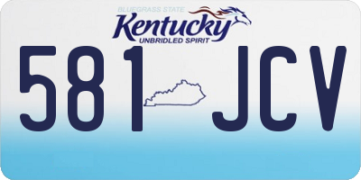 KY license plate 581JCV