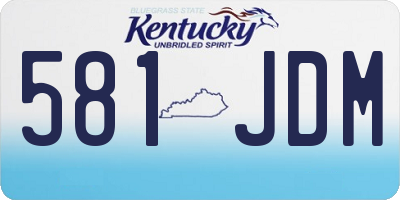 KY license plate 581JDM