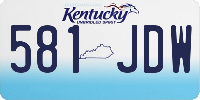 KY license plate 581JDW