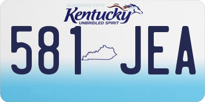 KY license plate 581JEA
