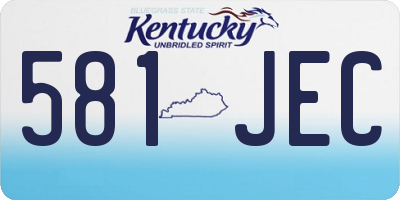 KY license plate 581JEC