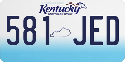 KY license plate 581JED