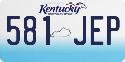 KY license plate 581JEP
