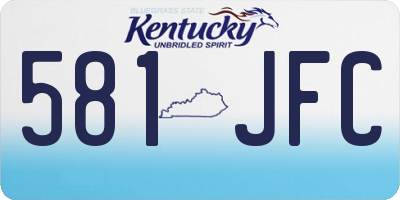KY license plate 581JFC