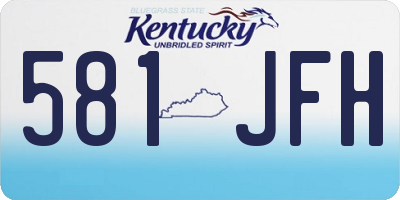 KY license plate 581JFH