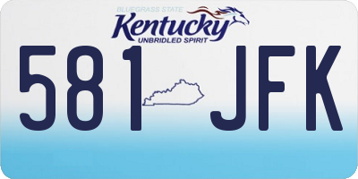 KY license plate 581JFK