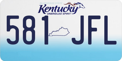 KY license plate 581JFL