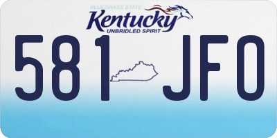 KY license plate 581JFO