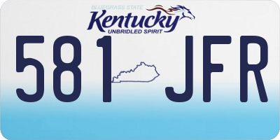 KY license plate 581JFR
