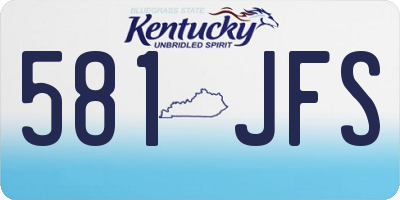 KY license plate 581JFS