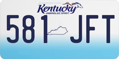 KY license plate 581JFT