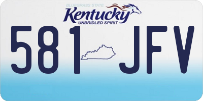 KY license plate 581JFV
