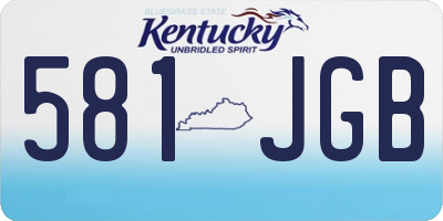 KY license plate 581JGB