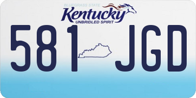 KY license plate 581JGD