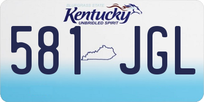 KY license plate 581JGL