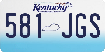 KY license plate 581JGS