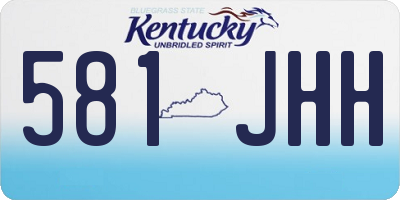 KY license plate 581JHH