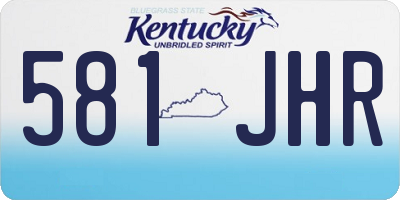 KY license plate 581JHR