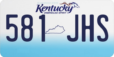 KY license plate 581JHS