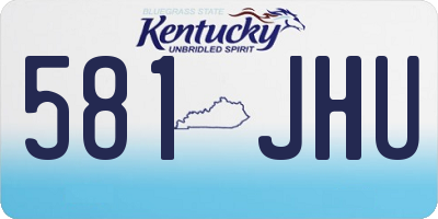 KY license plate 581JHU