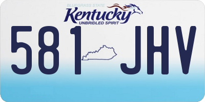 KY license plate 581JHV