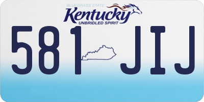 KY license plate 581JIJ