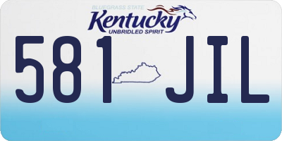 KY license plate 581JIL