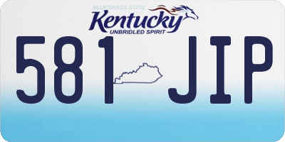 KY license plate 581JIP