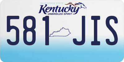 KY license plate 581JIS