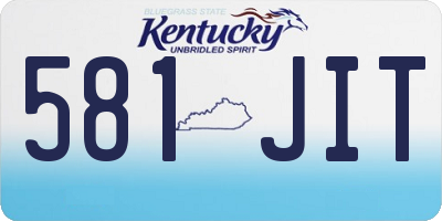 KY license plate 581JIT