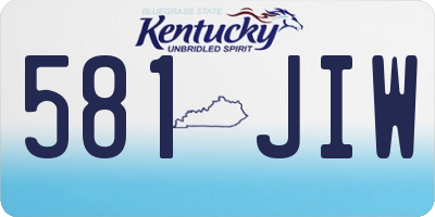 KY license plate 581JIW